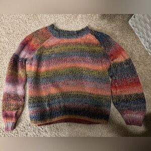 Cupcakes and Cashmere Rainbow Sweater Size L